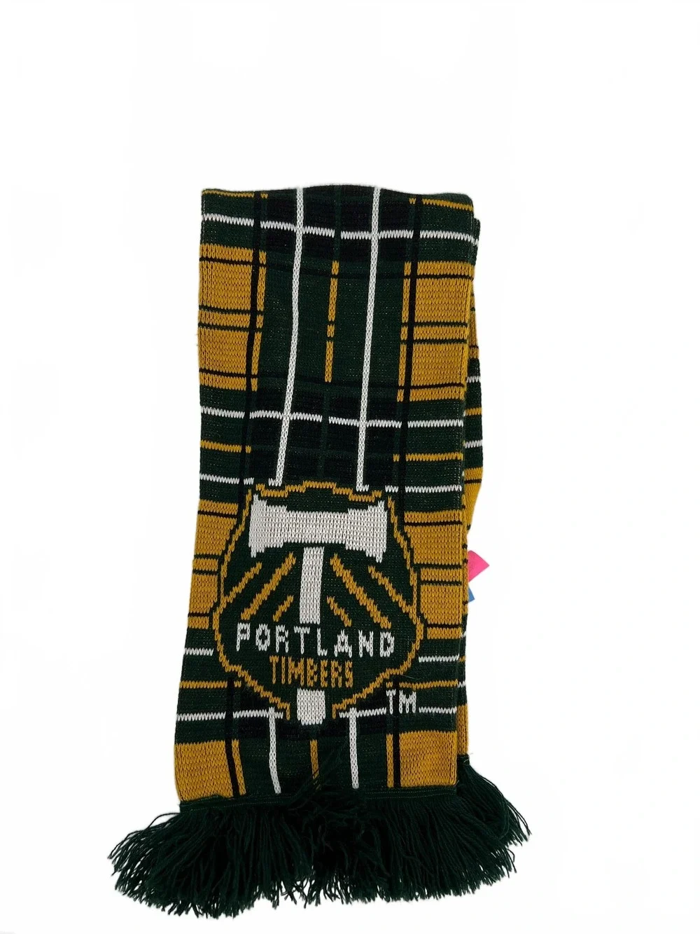 RuffWear Green Yellow Plaid Scarf | Men’s Regular Acrylic Knit